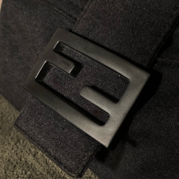 FENDI F/W 09 Blackout Mamma Forever Baguette in Grey Jersey Cotton - Picture 12 of 13